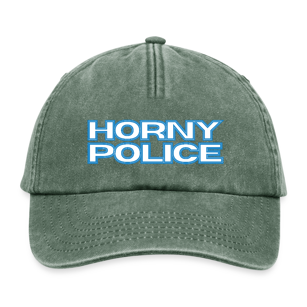 HORNY POLICE | Kink Fetish Pride Vintage Cap - Vintage Flaschengrün 