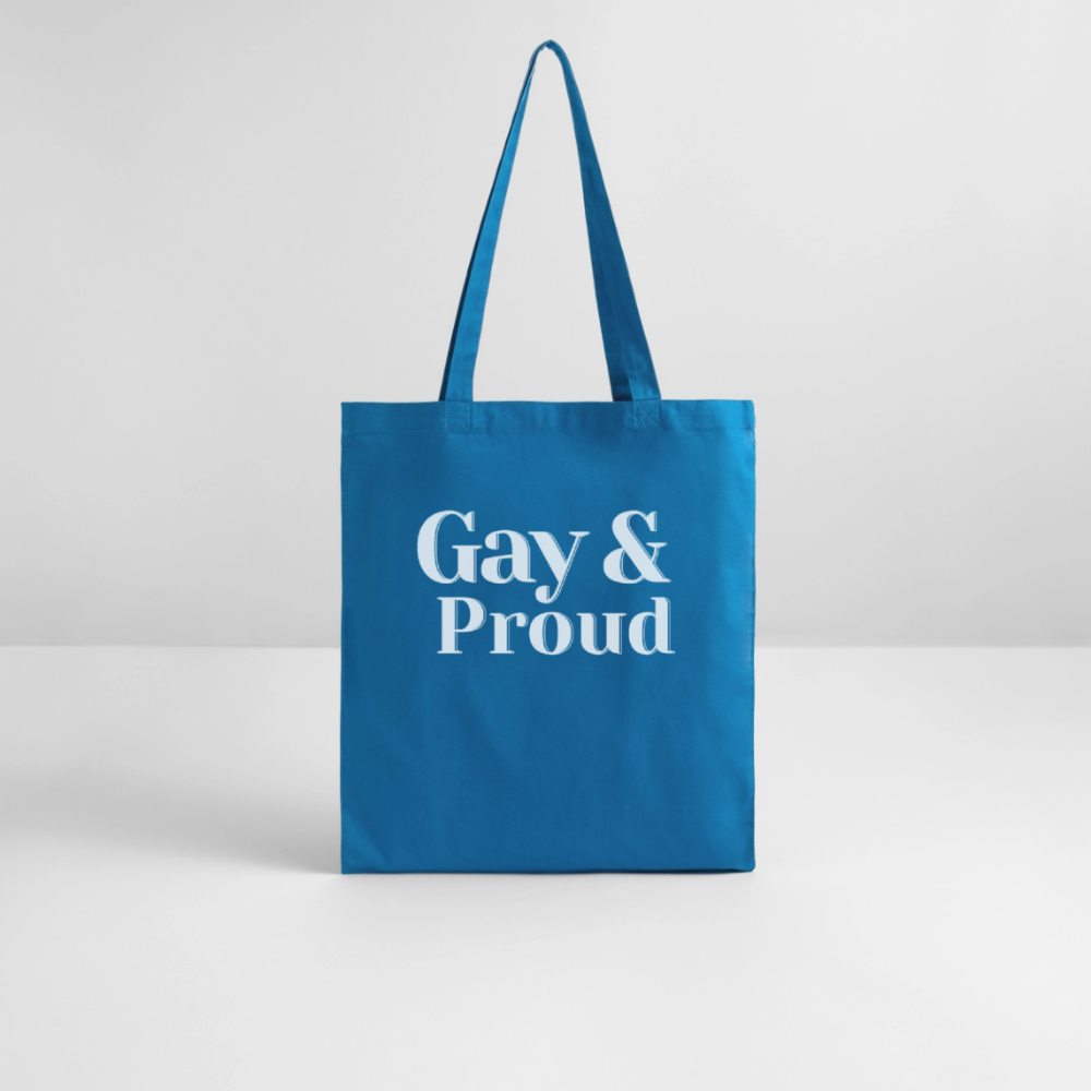 Gay & Proud | Pride Bio-Stoffbeutel [SIMPLE] - Königsblau