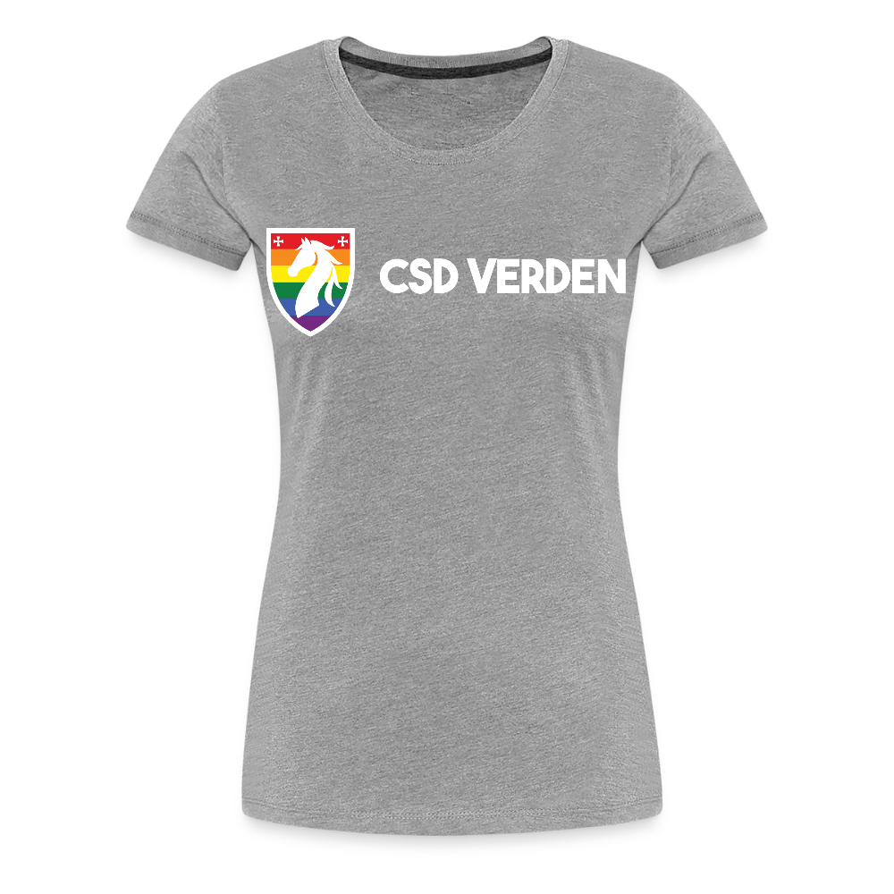 CSD Verden Premium Pride T-Shirt Tailiert Doppelseitig - Grau meliert