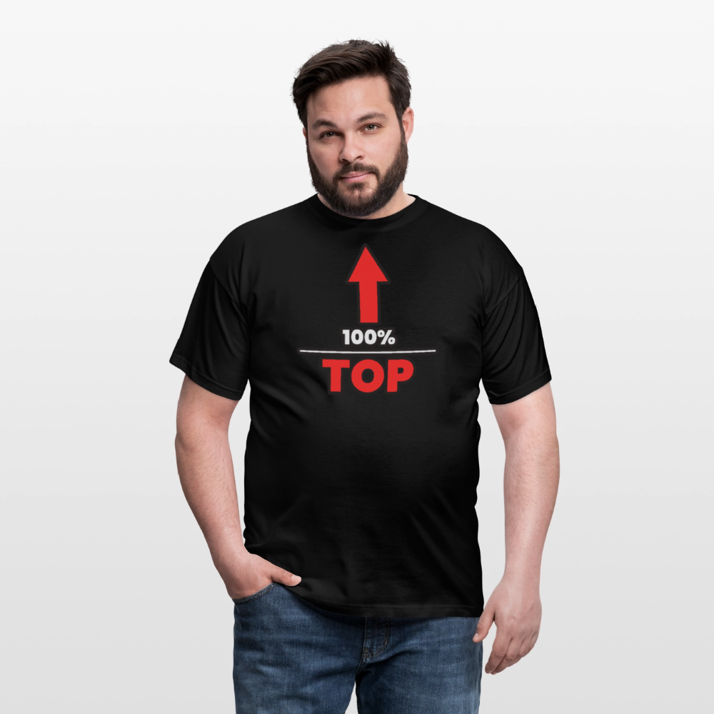 100% TOP [PFEIL] | Kink Fetish Pride T-Shirt - Schwarz