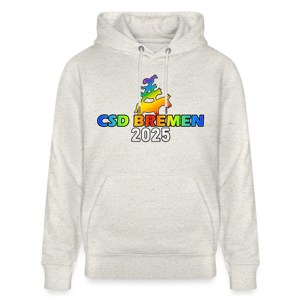 CSD Bremen 2025 Pride Unisex Bio-Hoodie - Beige meliert