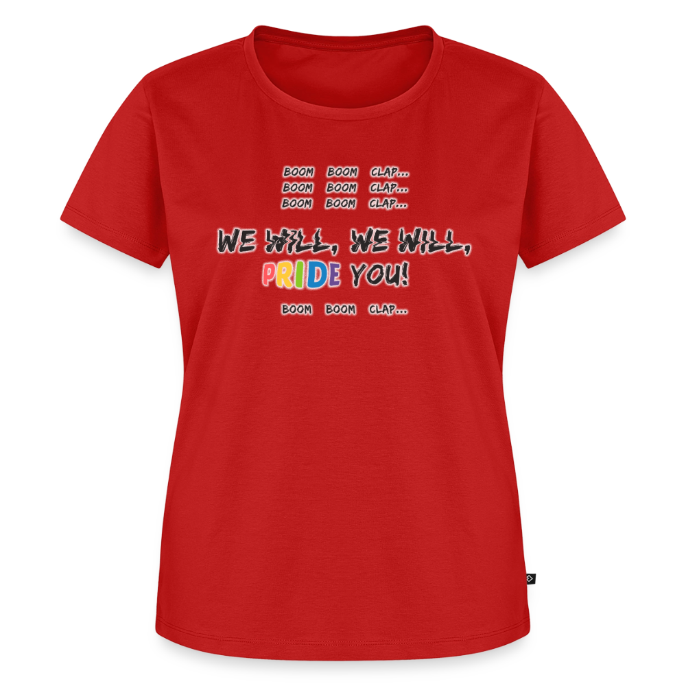 We Will PRIDE You! T-Shirt - tailliert (dunkel) - Rot