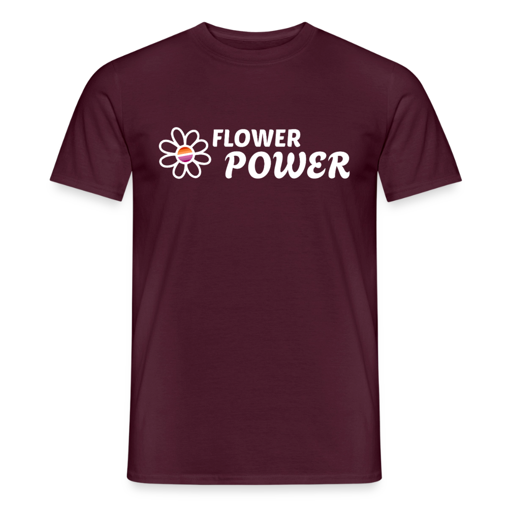 Flower Power Lesbisch T-Shirt | Retro WLW Pride LGBTQ - Ziegelrot