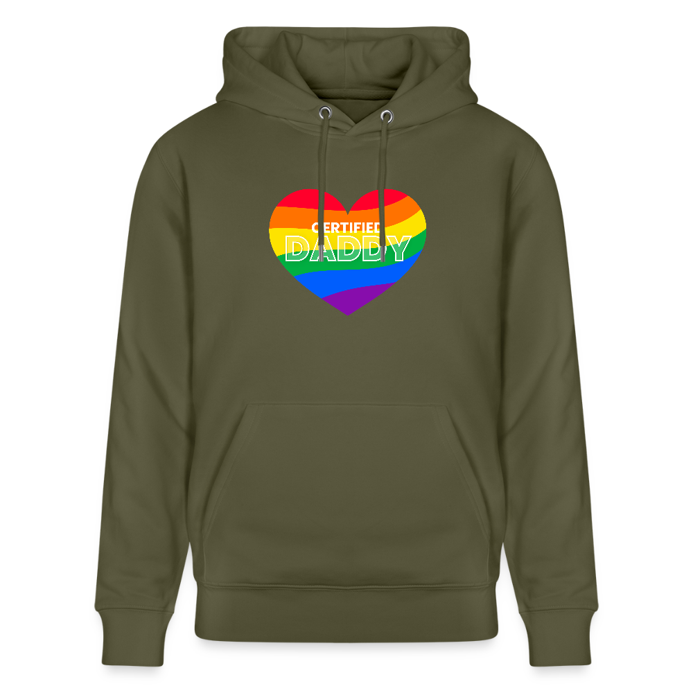 CERTIFIED DADDY | Kink Fetish Pride Bio-Hoodie Unisex - Khaki Grün