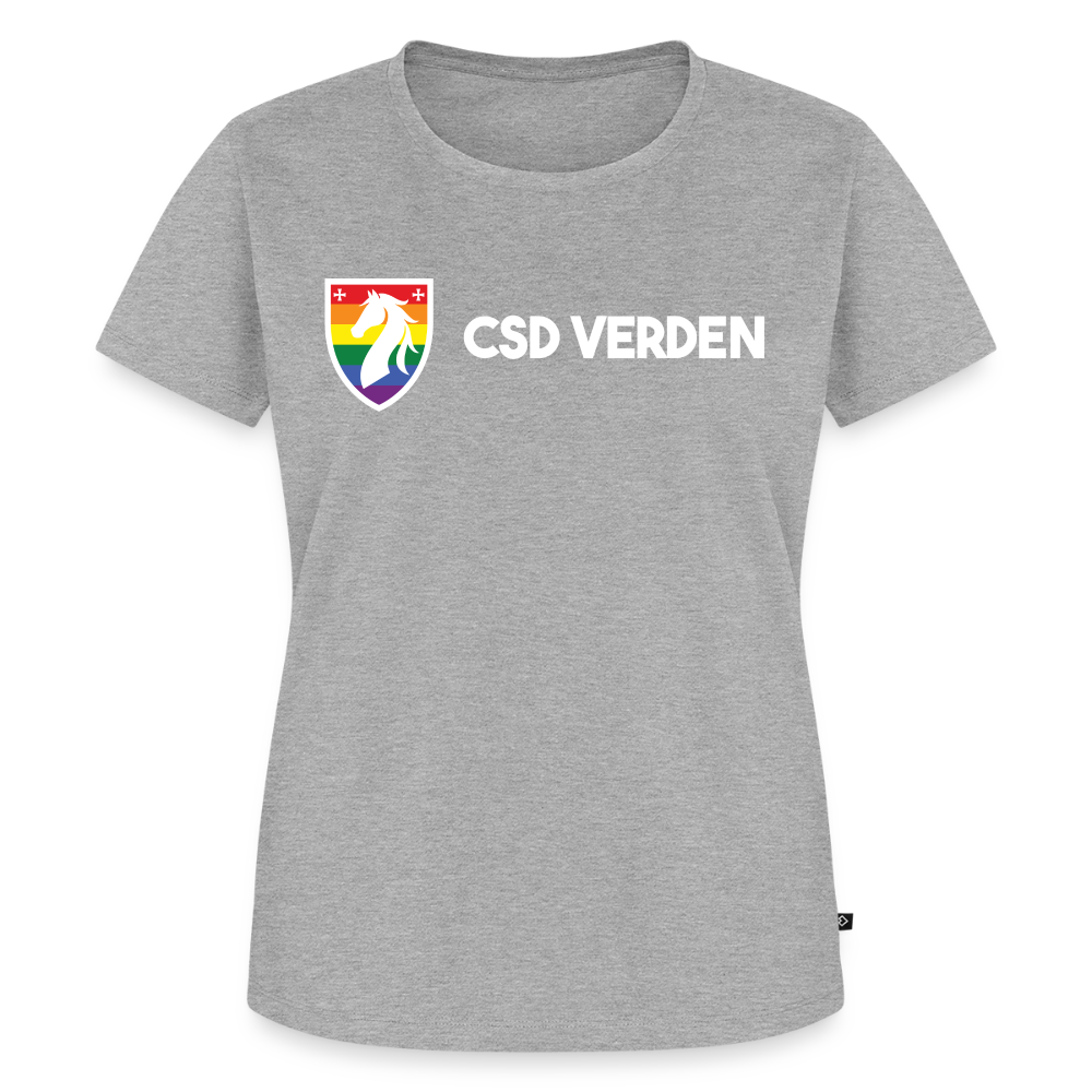 CSD Verden Premium Pride T-Shirt Tailiert Doppelseitig - Grau meliert