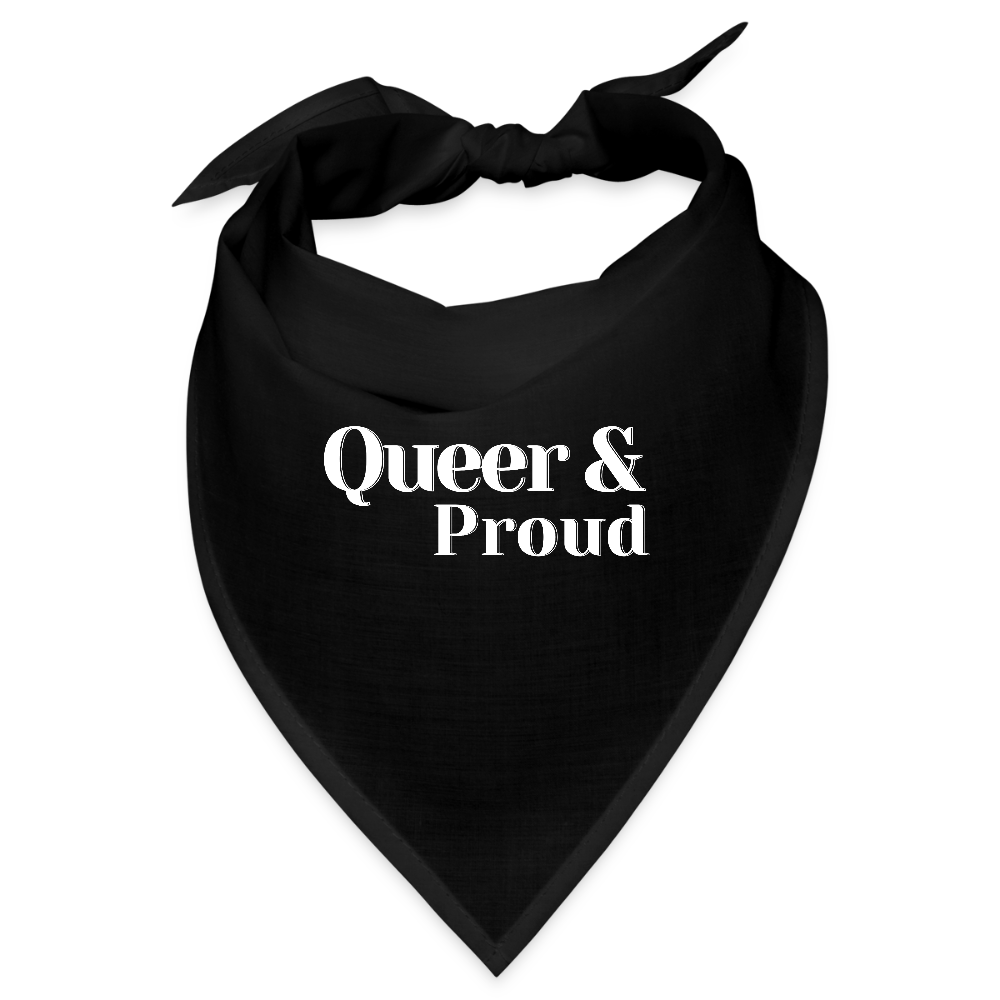 Queer & Proud | Pride Bandana [SIMPLE] - Schwarz