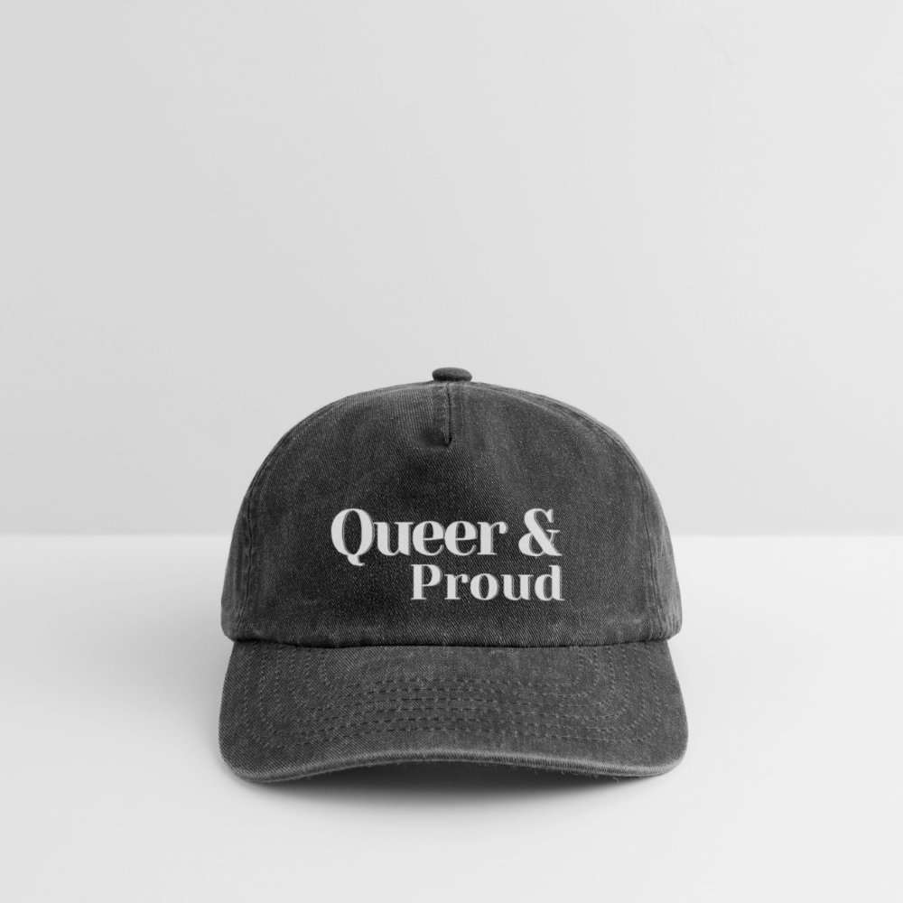 Queer & Proud | Pride Vintage Cap [SIMPLE] - Vintage Schwarz