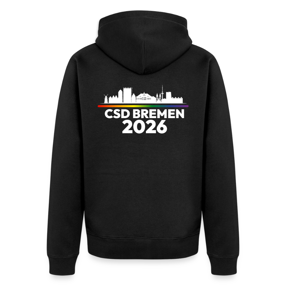 CSD BREMEN 2026 PRIDE | Premium Kapuzenjacke - Schwarz