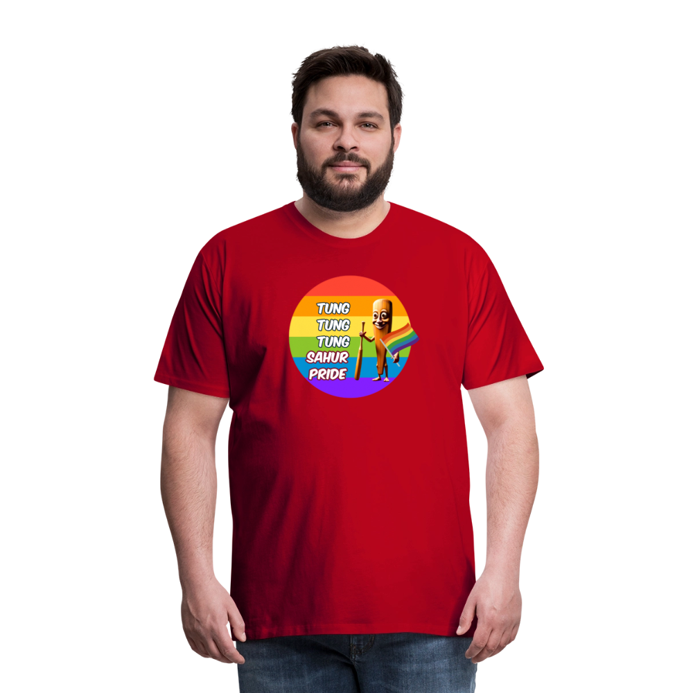 Tung Tung Tung Sahur Pride Premium T-Shirt - Rot
