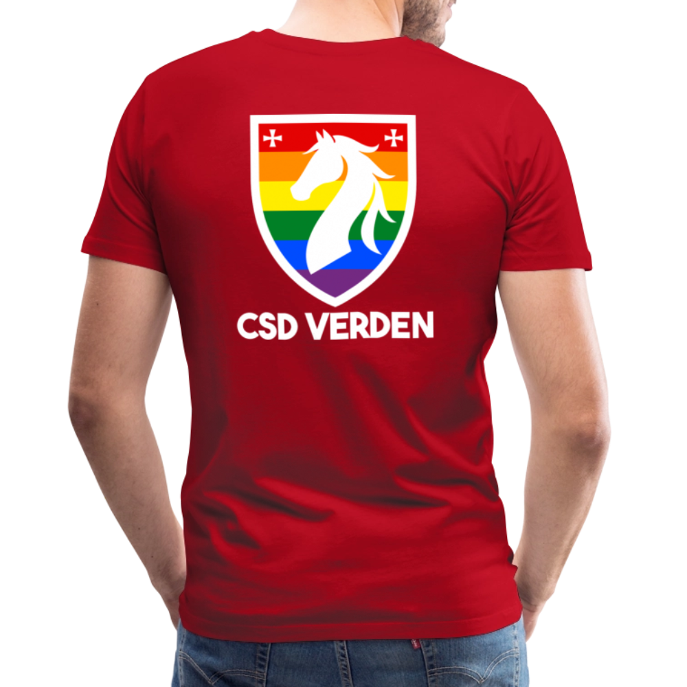 CSD Verden Premium Pride T-Shirt Doppelseitig - Rot