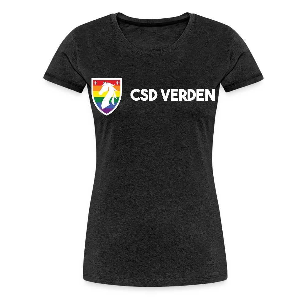 CSD Verden Premium Pride T-Shirt Tailiert Doppelseitig - Anthrazit