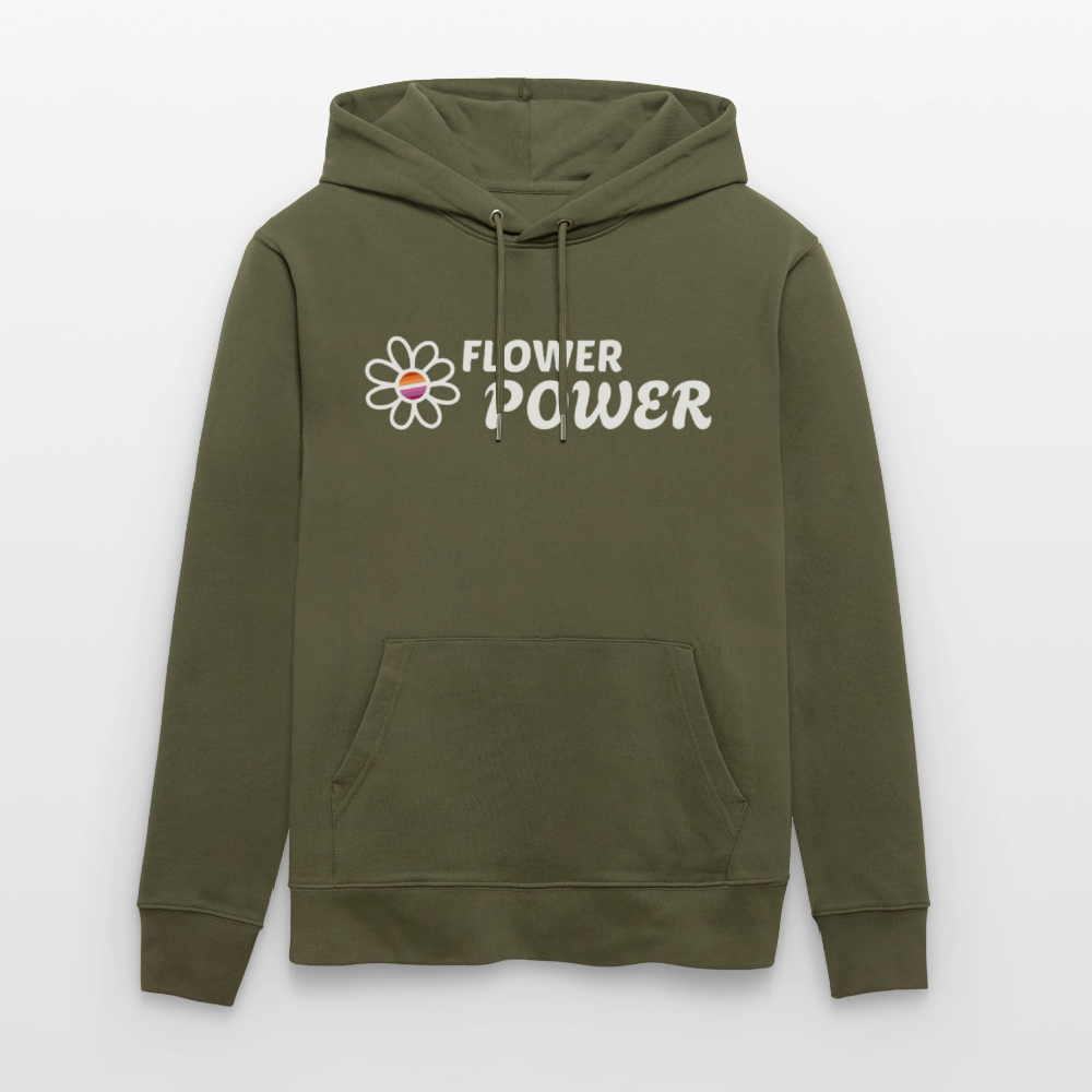 Flower Power | Lesbian Pride Bio-Hoodie Unisex - Khaki Grün