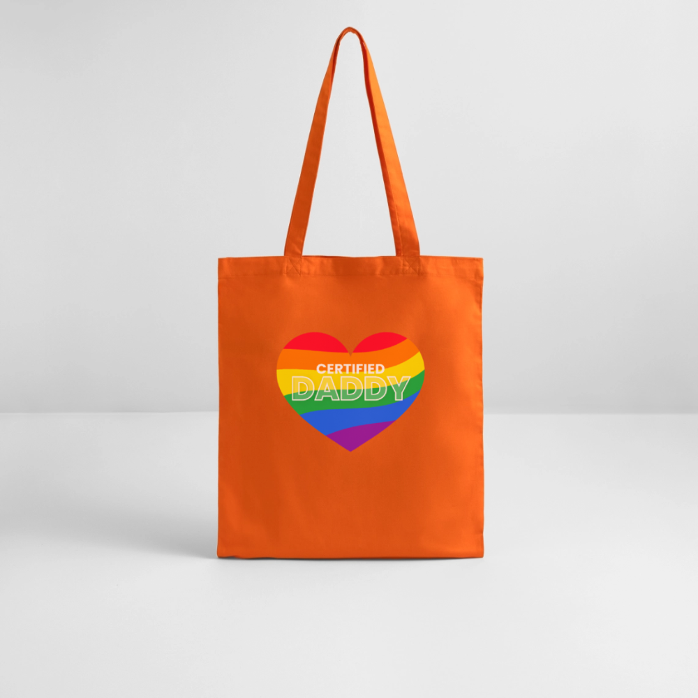 CERTIFIED DADDY | Kink Fetish Pride Bio-Stoffbeutel - Tieforange