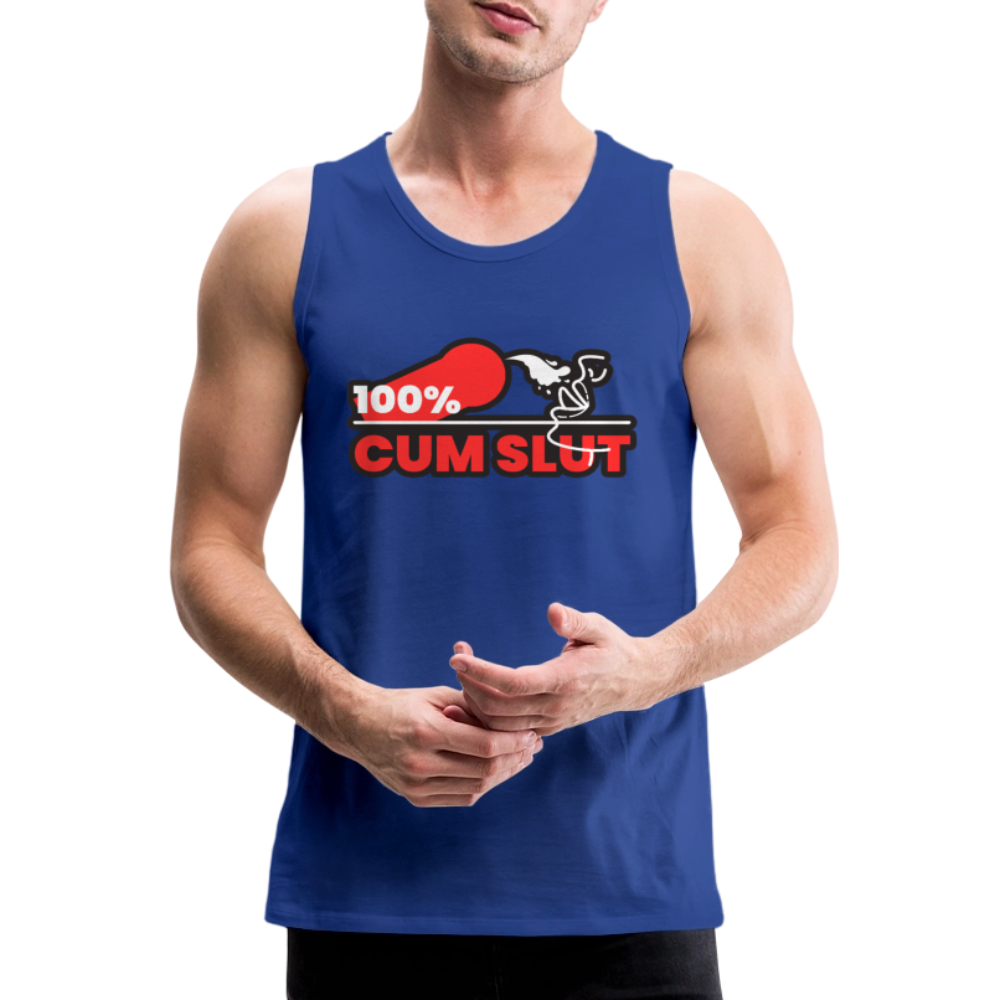 100% CUM SLUT | Kink Fetish Pride Premium Tank Top - Königsblau