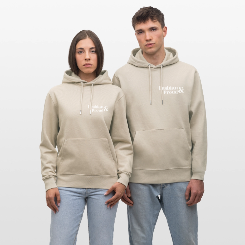 Lesbian & Proud | Pride Bio-Hoodie Unisex - Beige