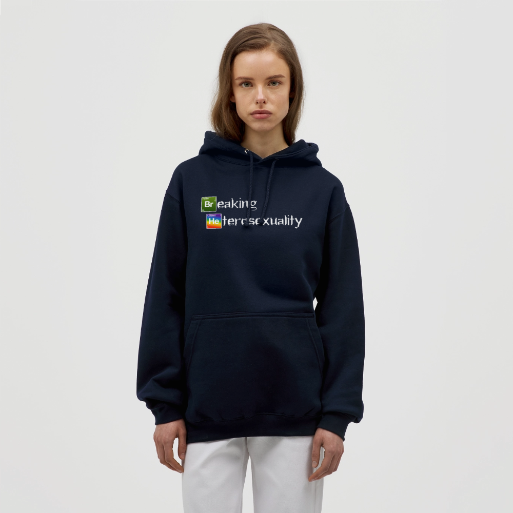 Breaking Heterosexuality Unisex Hoodie - Navy