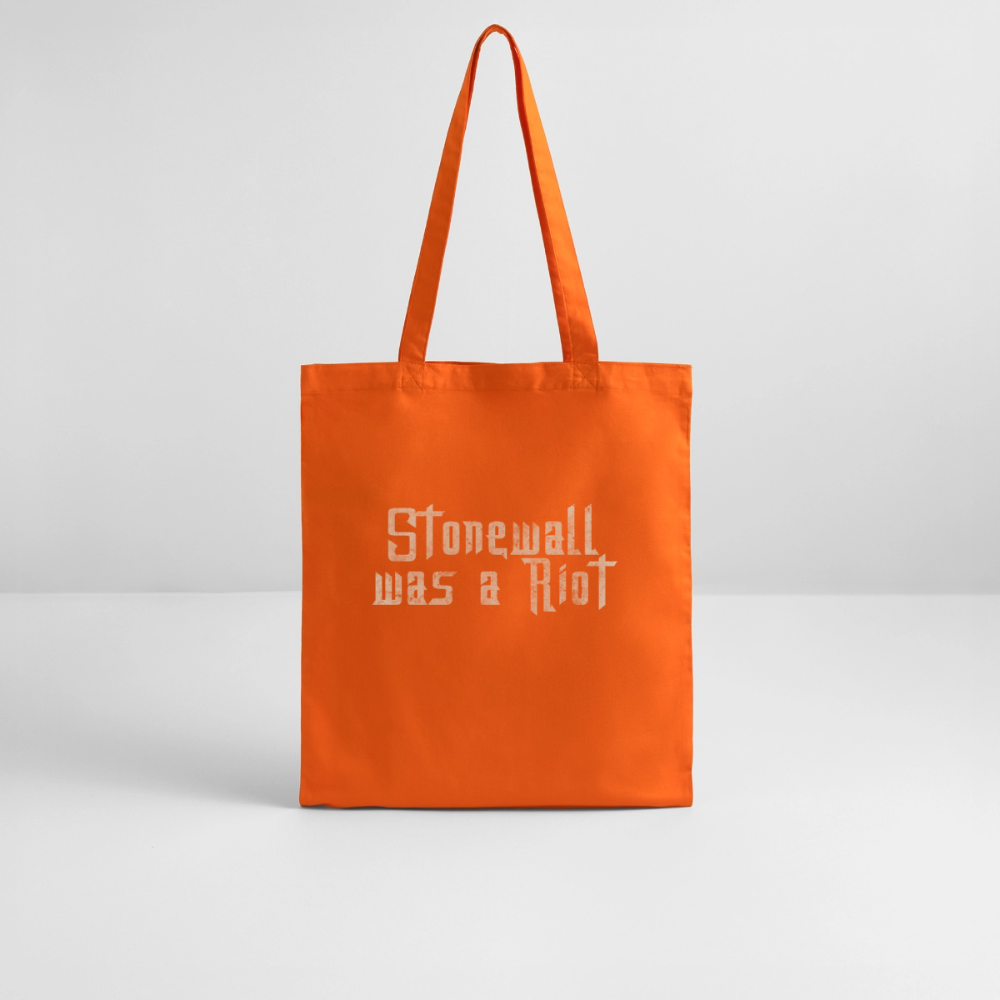 Stonewall was a Riot | Pride Bio-Stoffbeutel - Tieforange