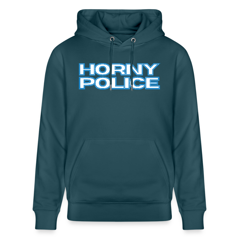 HORNY POLICE | Kink Fetish Pride Bio-Hoodie Unisex - Dunkles Petrol