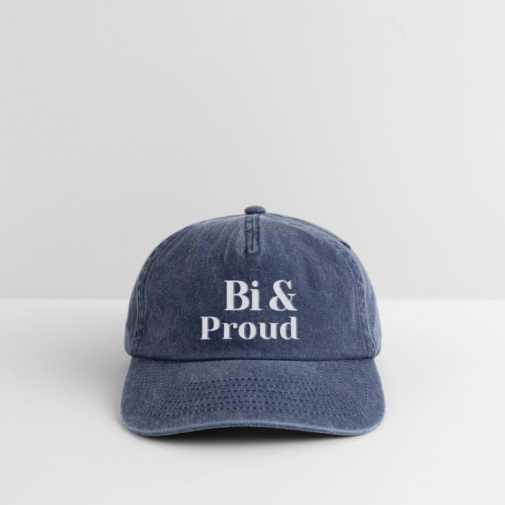 Bi & Proud | Pride Vintage Cap [SIMPLE] - Vintage Denim