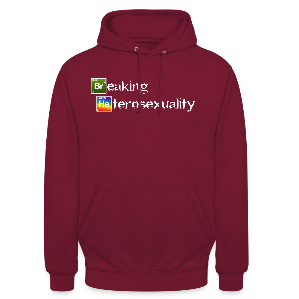 Breaking Heterosexuality Unisex Hoodie - Bordeaux