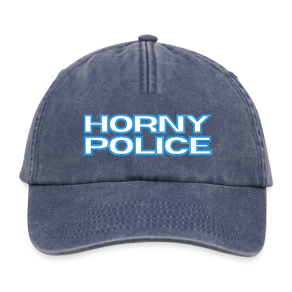 HORNY POLICE | Kink Fetish Pride Vintage Cap - Vintage Denim