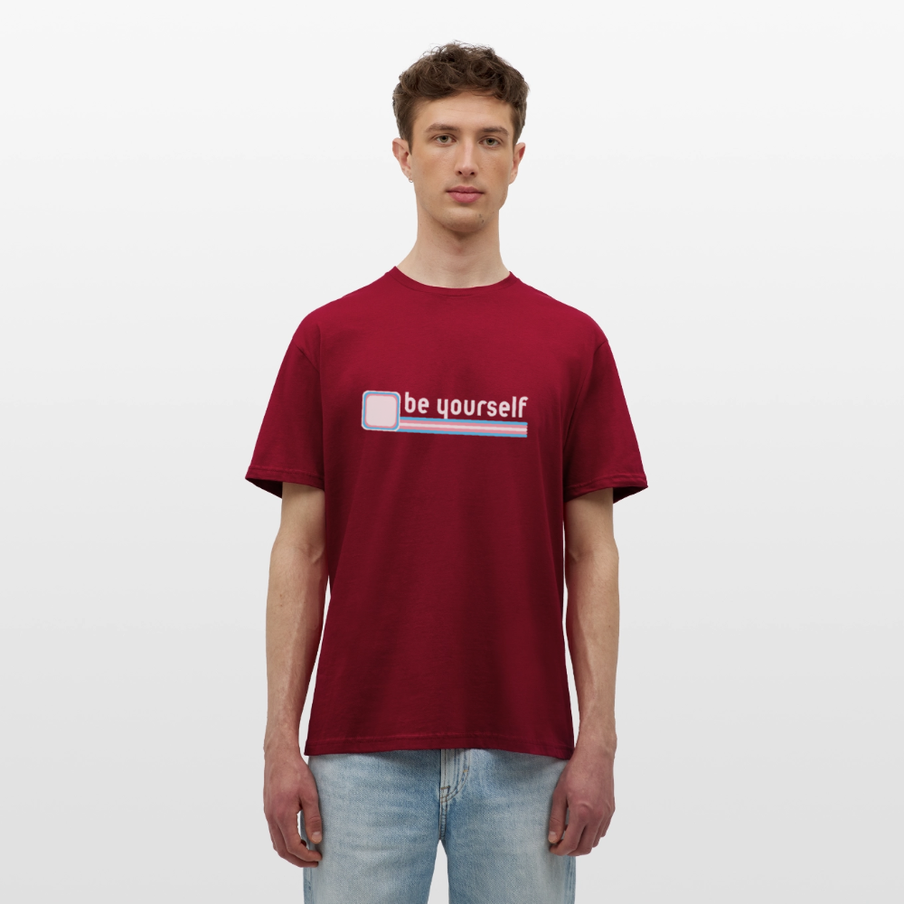 "be yourself" | Trans Pride T-Shirt - Ziegelrot