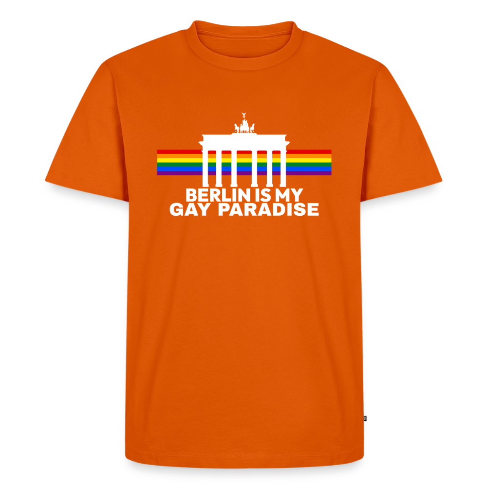BERLIN IS MY GAY PARADISE Premium Pride T-Shirt - Orange 