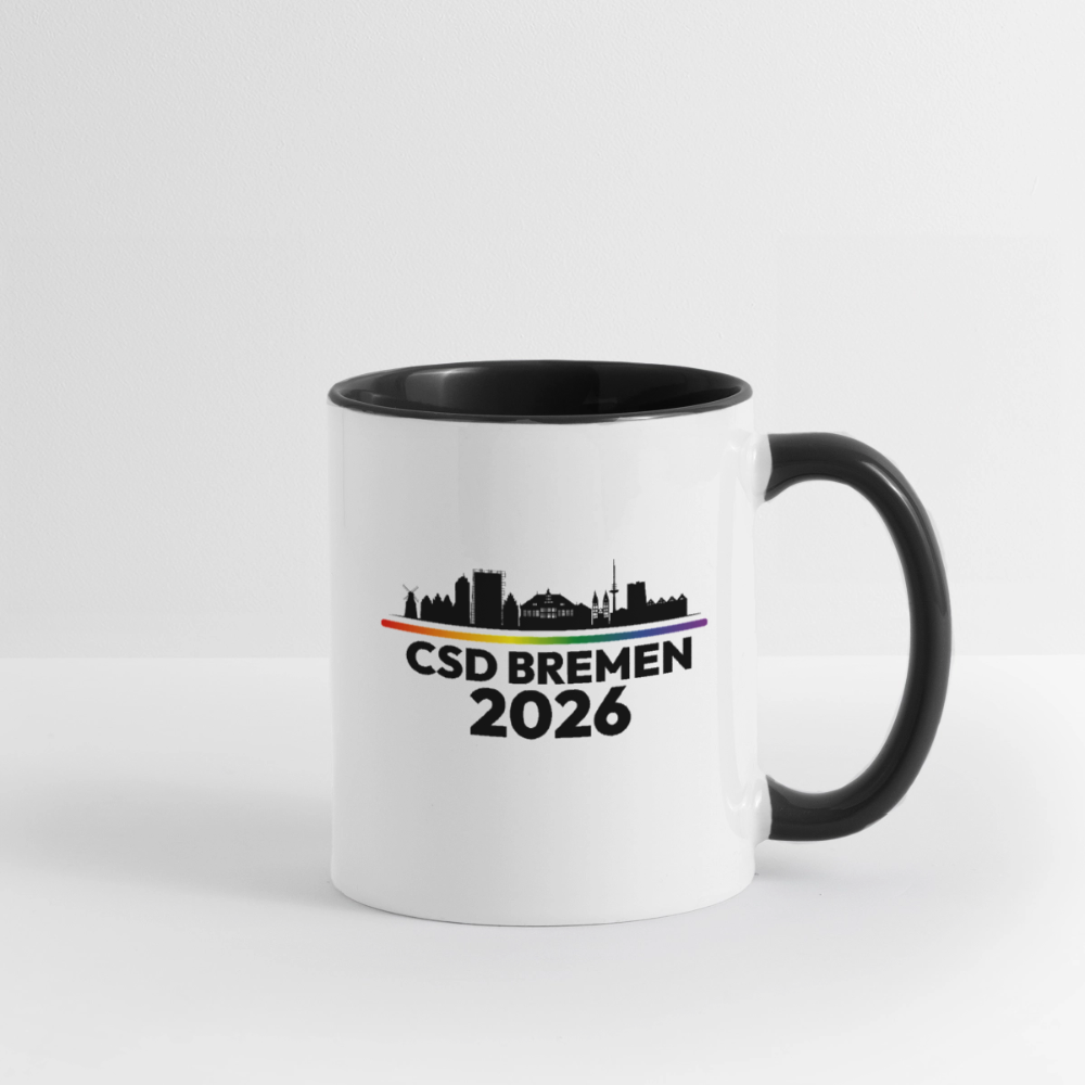CSD BREMEN 2026 Pride Tasse zweifarbig - Weiß/Schwarz