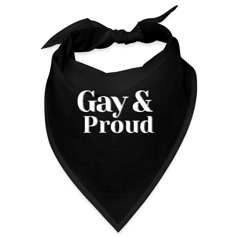 Gay & Proud | Pride Bandana [SIMPLE] - Schwarz