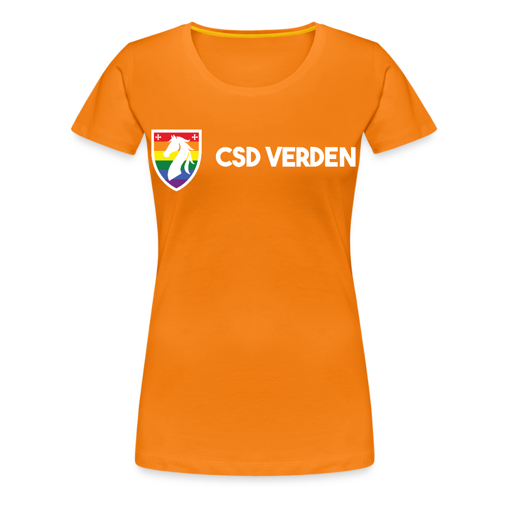 CSD Verden Premium Pride T-Shirt Tailiert Doppelseitig - Orange