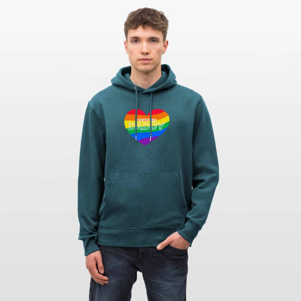CERTIFIED DADDY | Kink Fetish Pride Bio-Hoodie Unisex - Dunkles Petrol