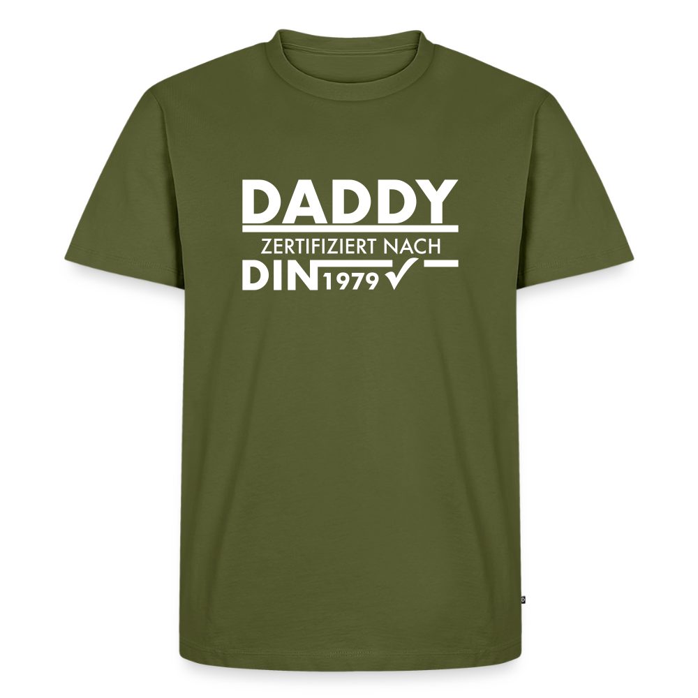 Personalisiertes „Daddy Zertifiziert“ T-Shirt – Nach DIN-Norm [Jahr] - Khaki