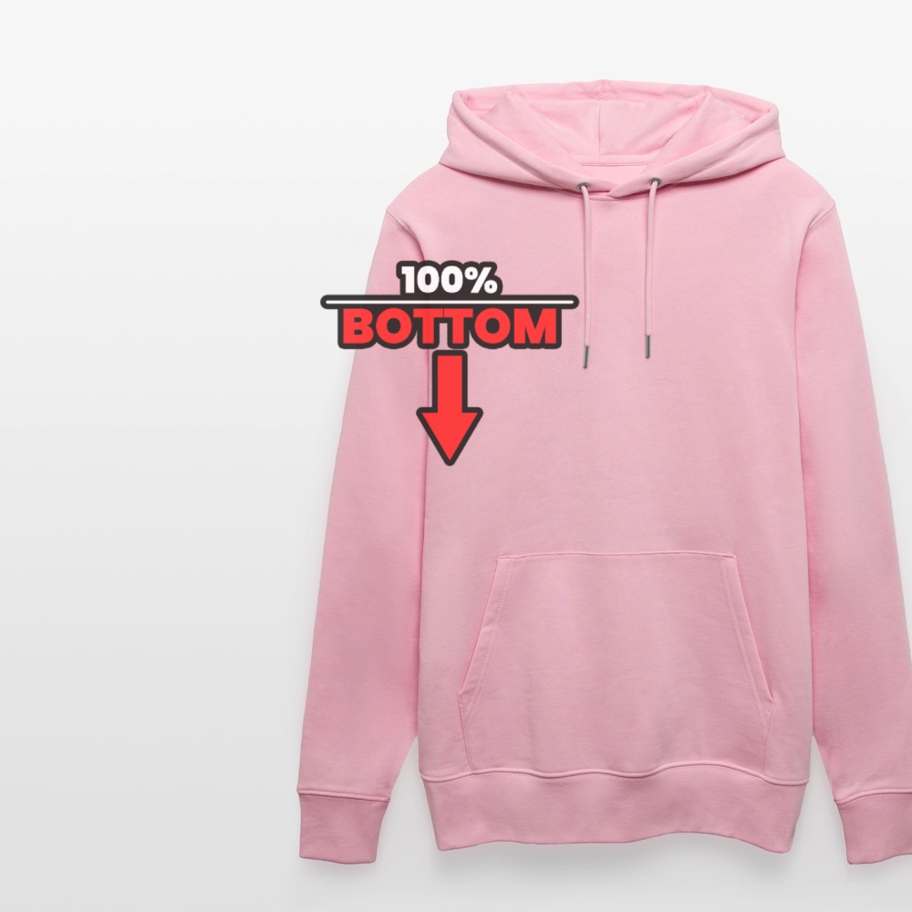 100% BOTTOM [PFEIL] | Kink Fetish Pride Bio-Hoodie Unisex - Hellrosa