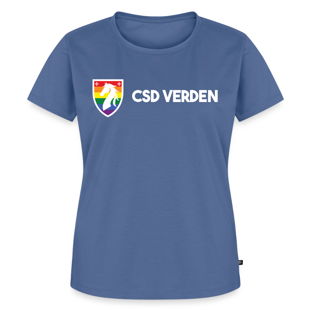 CSD Verden Premium Pride T-Shirt Tailiert Doppelseitig - Taubenblau