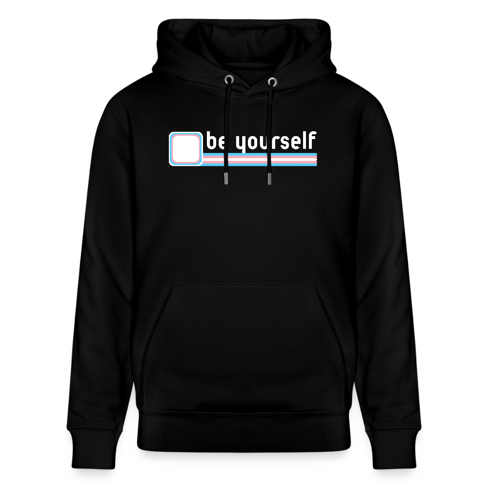 "be yourself" | Trans Pride Bio-Hoodie Unisex - Schwarz