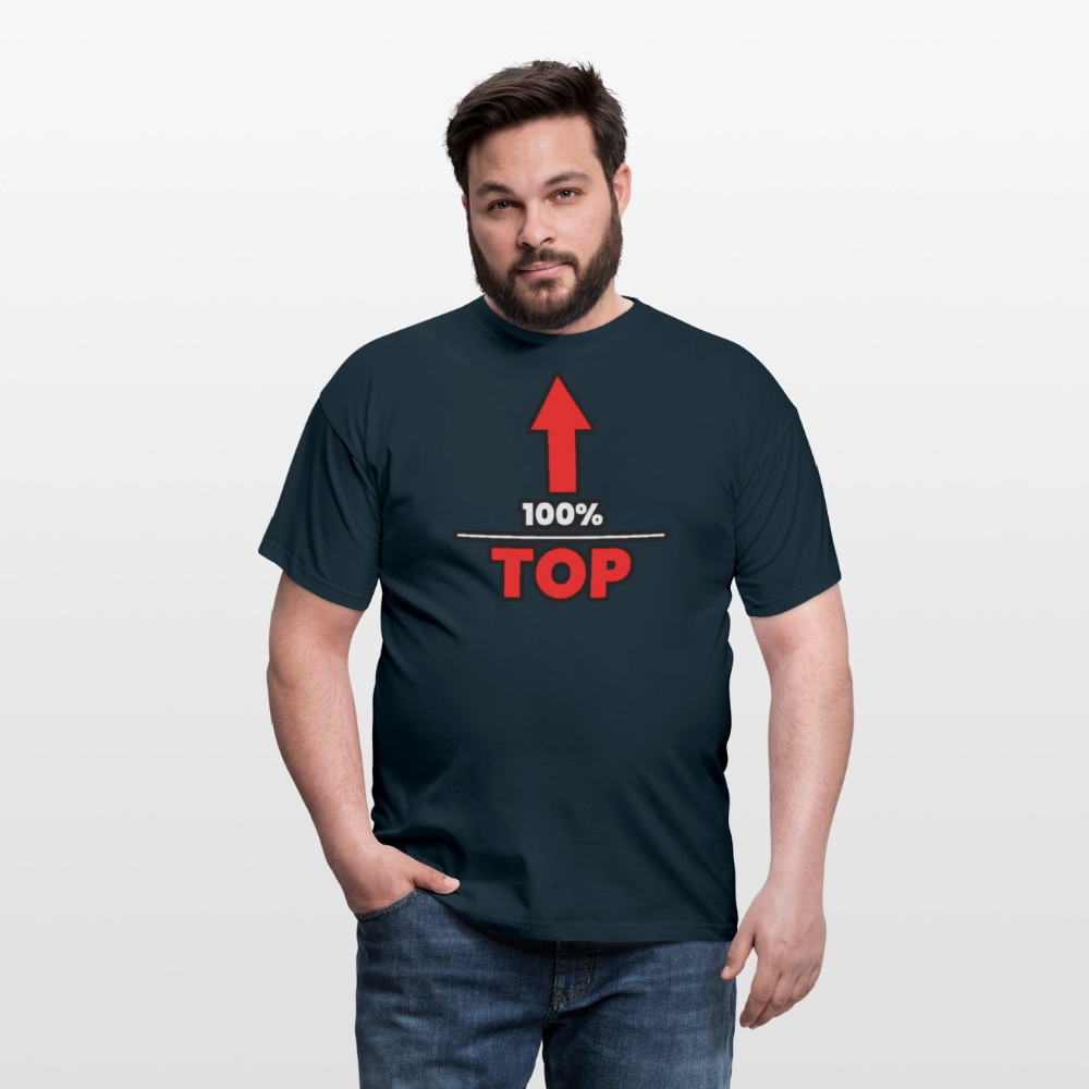 100% TOP [PFEIL] | Kink Fetish Pride T-Shirt - Navy