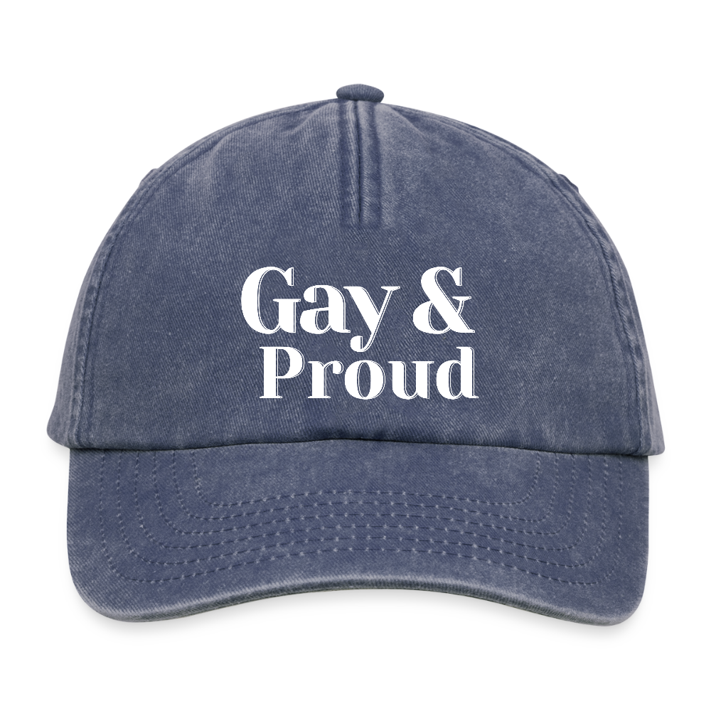 Gay & Proud | Pride Vintage Cap [SIMPLE] - Vintage Denim