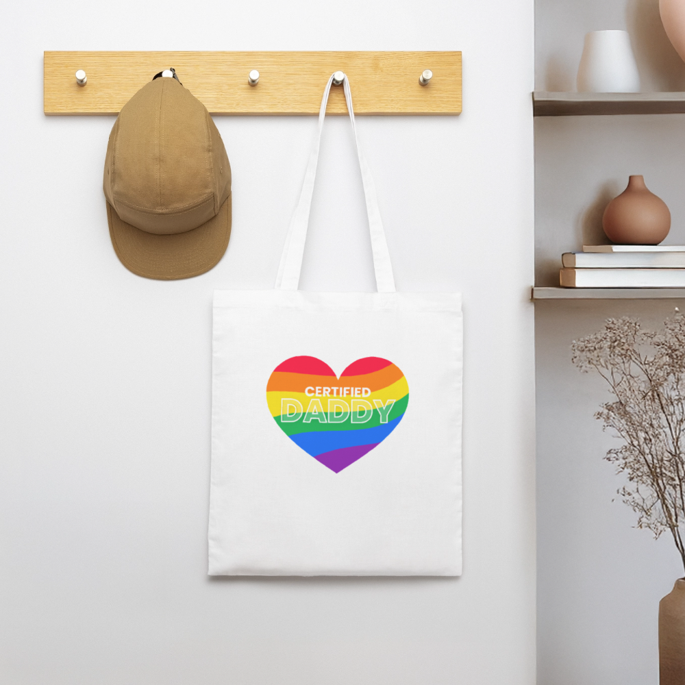CERTIFIED DADDY | Kink Fetish Pride Bio-Stoffbeutel - Weiß