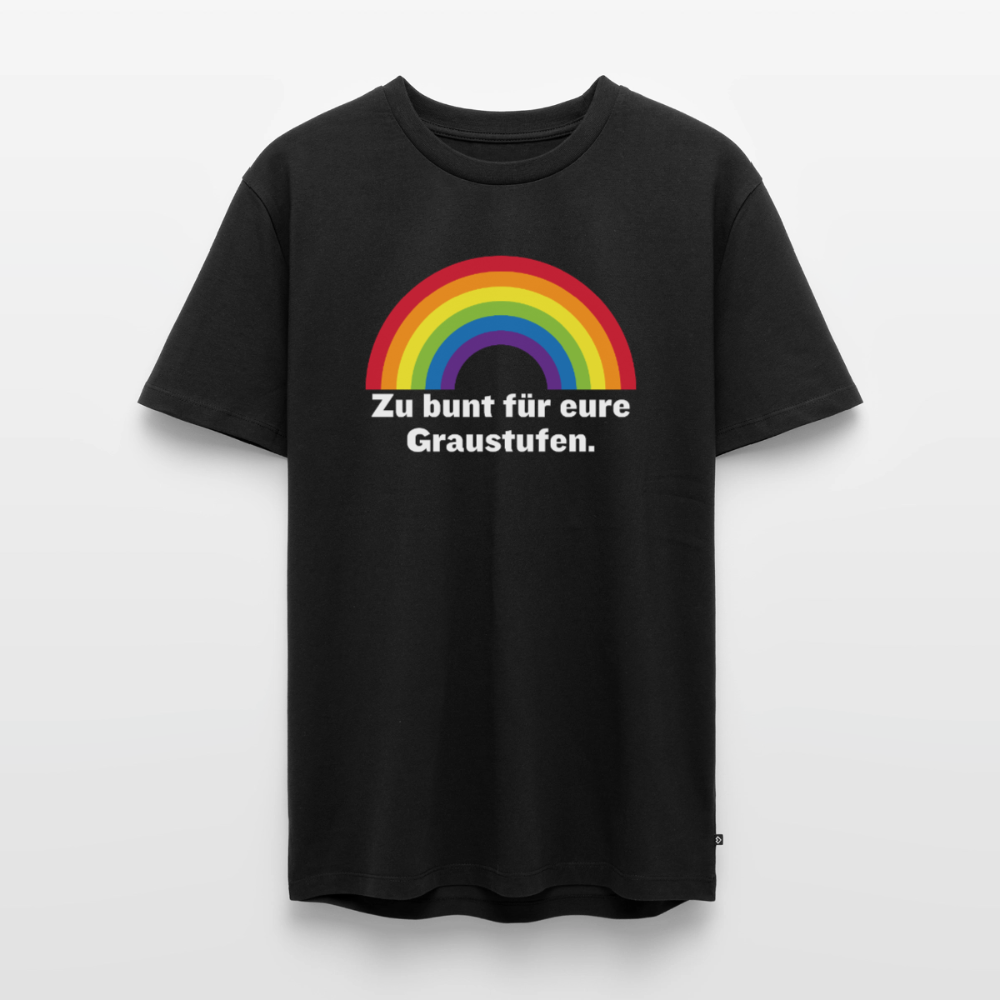 Zu bunt für eure Graustufen Premium Pride T-Shirt - Schwarz