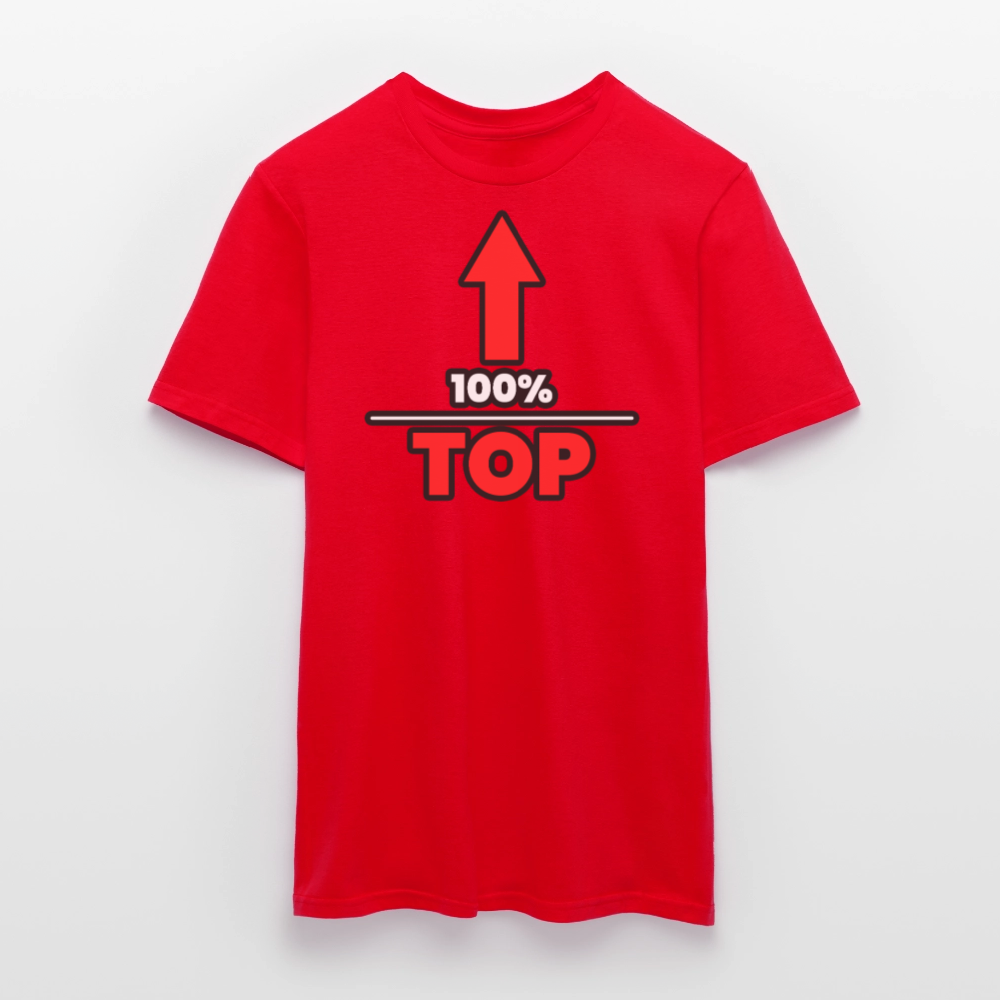 100% TOP [PFEIL] | Kink Fetish Pride T-Shirt - Rot