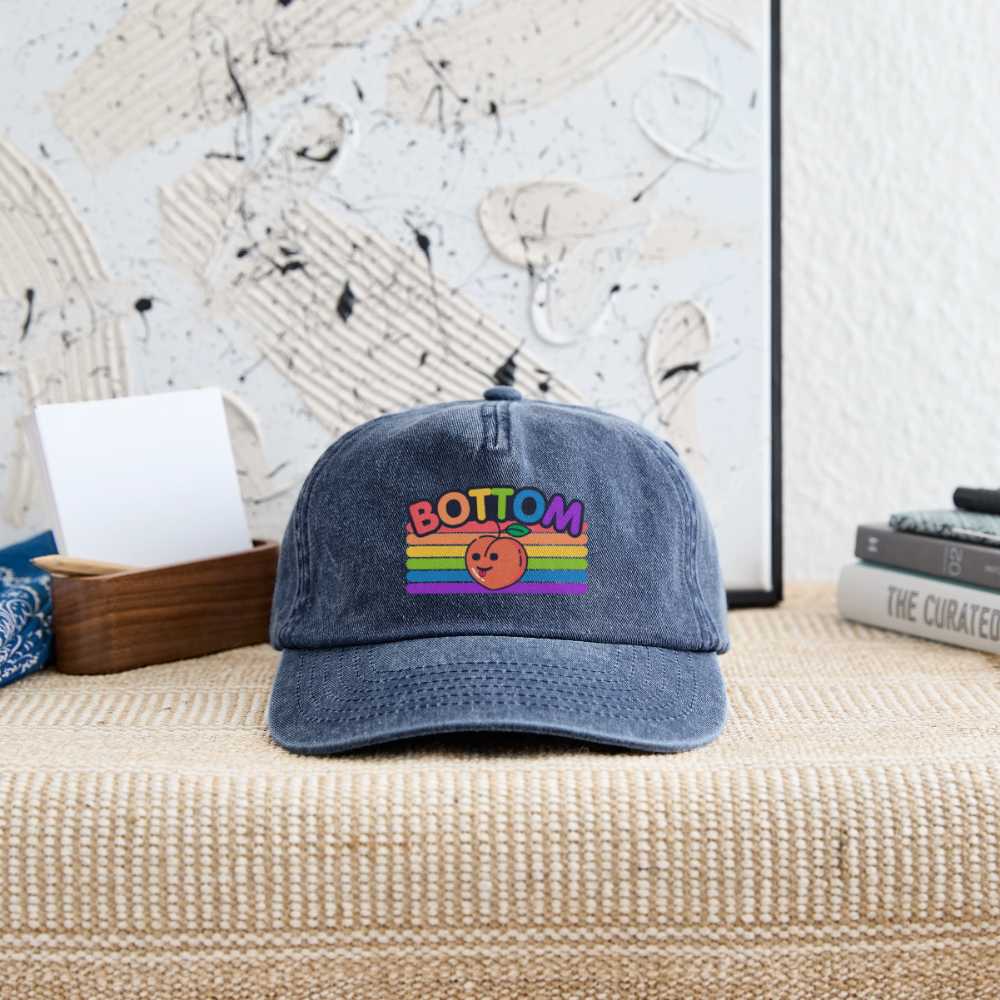 Bottom Gay | Pride Vintage Cap - Vintage Denim