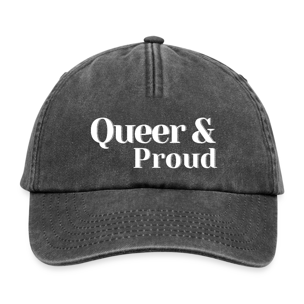 Queer & Proud | Pride Vintage Cap [SIMPLE] - Vintage Schwarz