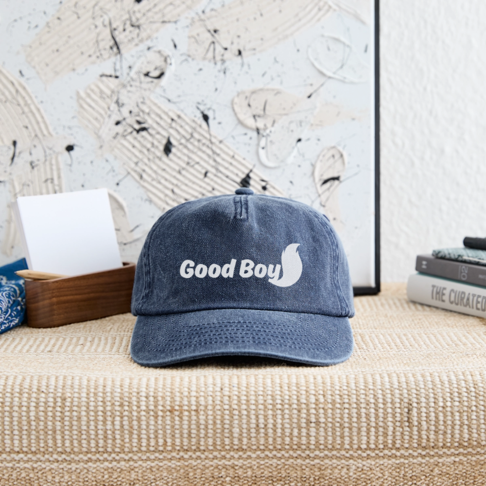 Good Boy | Furry / Puppy Pride Vintage Cap - Vintage Denim