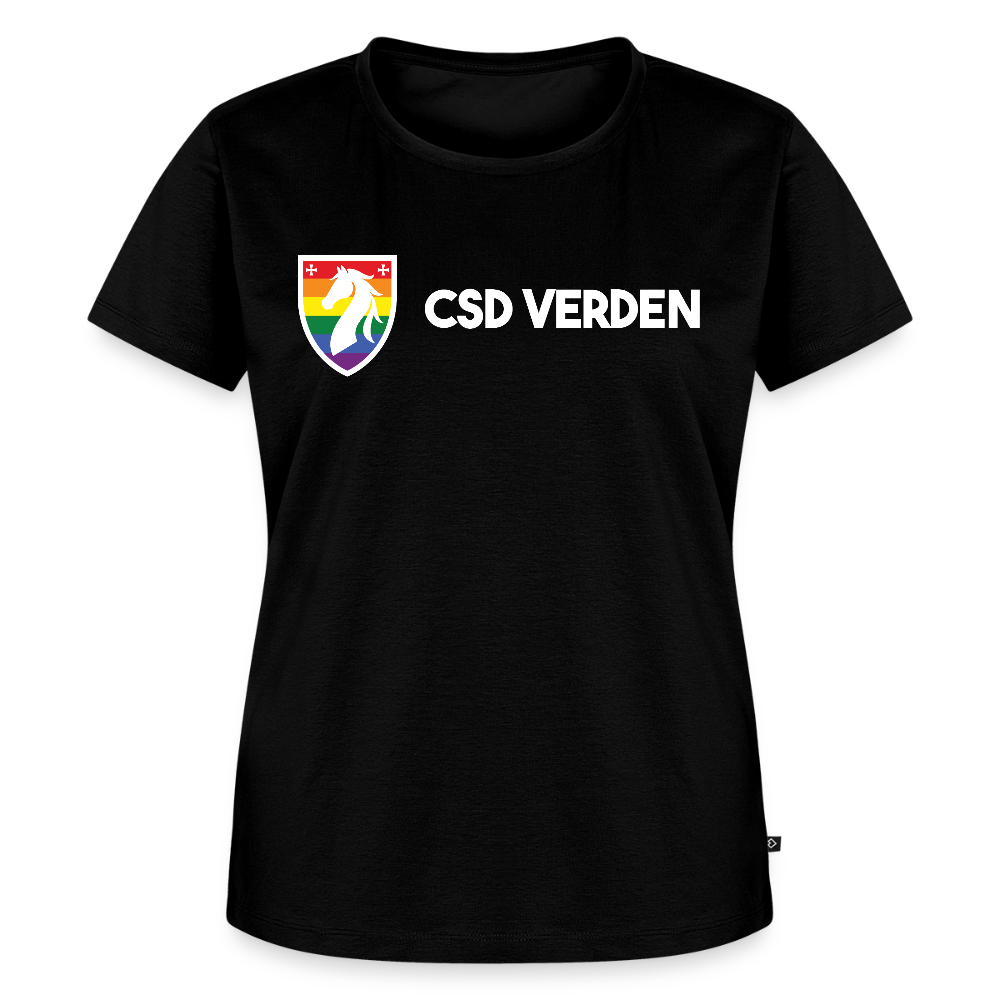 CSD Verden Premium Pride T-Shirt Tailiert Doppelseitig - Schwarz