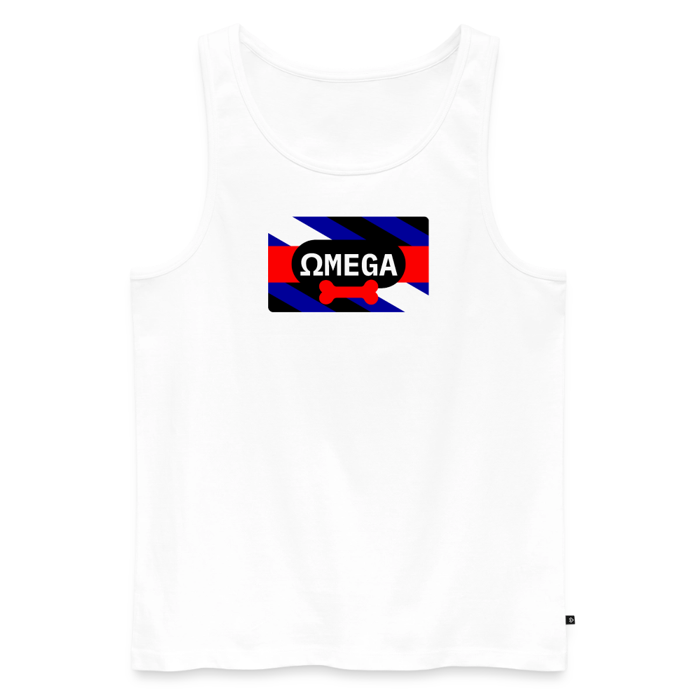 OMEGA Puppy Flag | Puppy Kink Pride | Premium Tank Top - Weiß