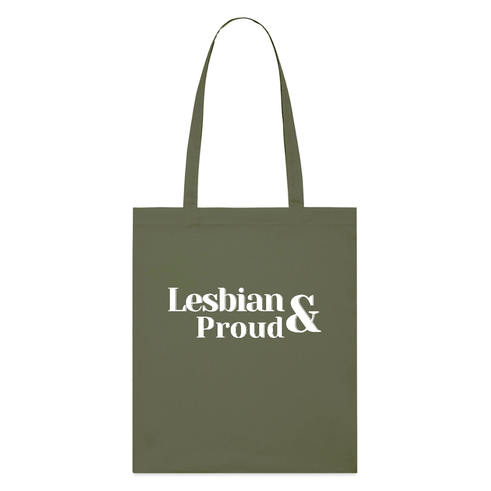 Lesbian & Proud | Pride Bio-Stoffbeutel [SIMPLE] - Khaki