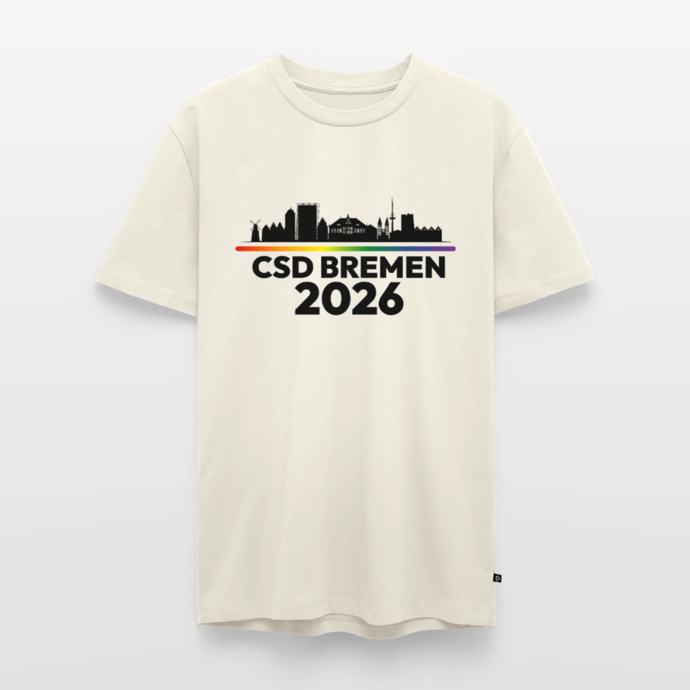 CSD BREMEN 2026 Pride Premium T-Shirt Weiß dunkle Schrift - Naturweiß
