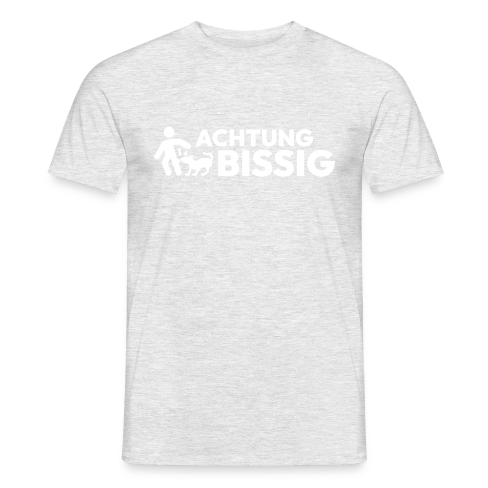 Achtung Bissig T-Shirt | Puppy Play Statement - Grau meliert