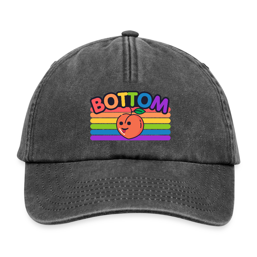 Bottom Gay | Pride Vintage Cap - Vintage Schwarz
