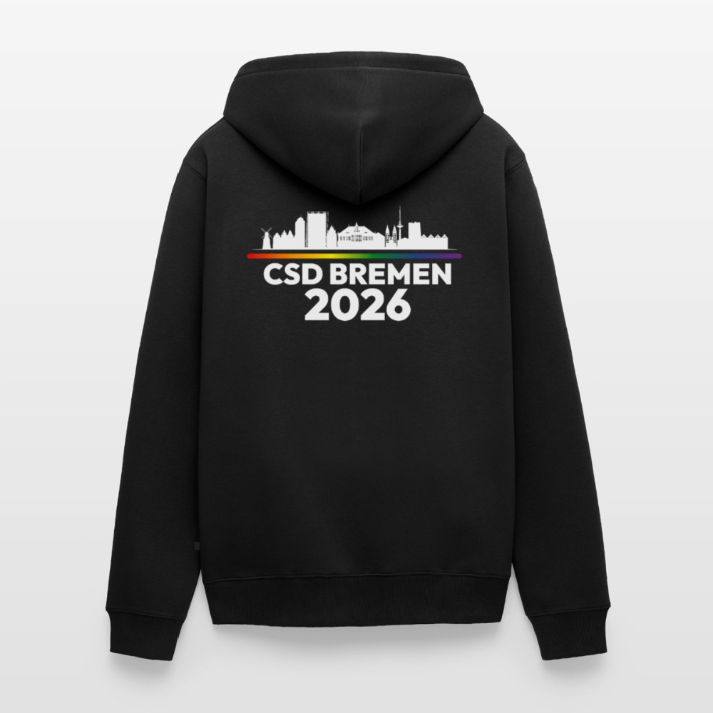 CSD BREMEN 2026 PRIDE | Premium Kapuzenjacke - Schwarz